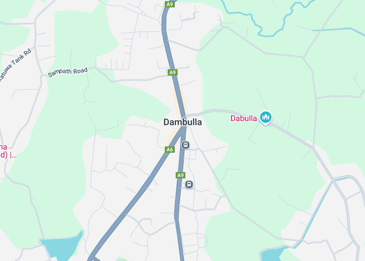 Map of Dambulla, Sri Lanka