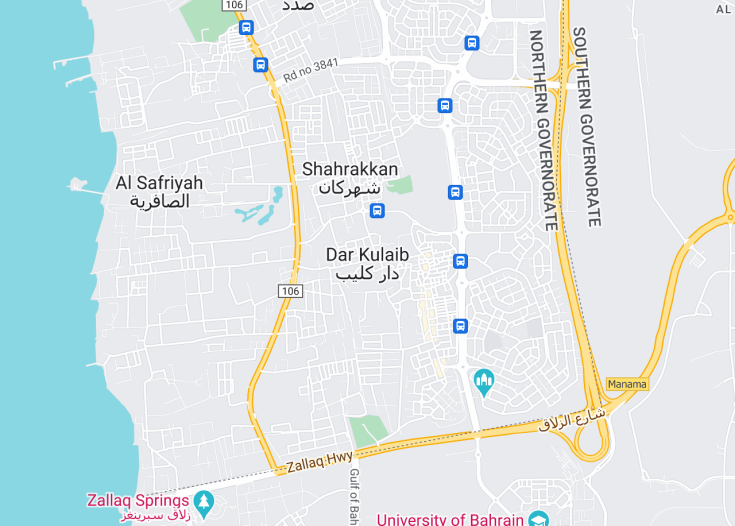 Map of Dar Kulaib, Bahrain