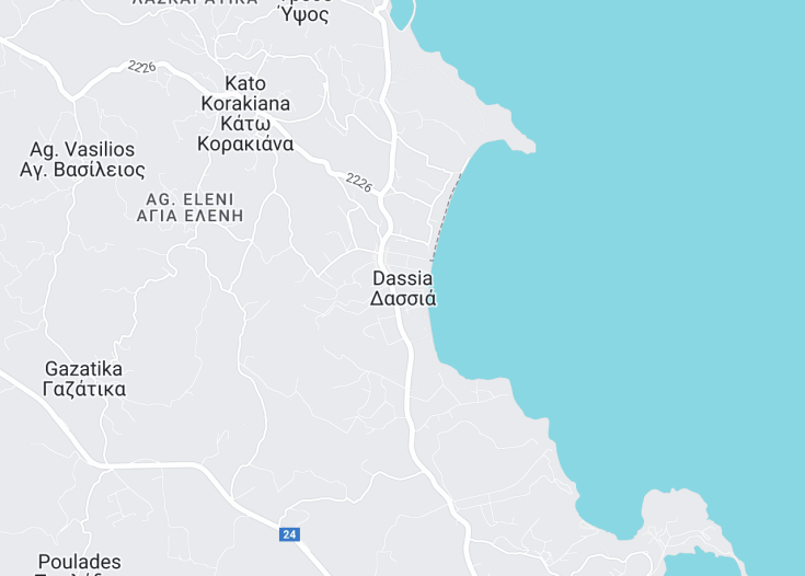 Map of Dassia, Greece