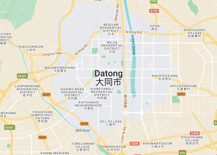 Map of Datong, China