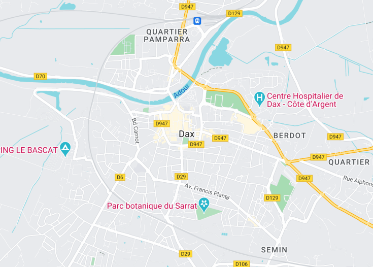 Map of Dax, France