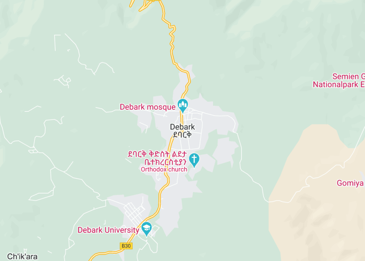 Map of Debark, Ethiopia