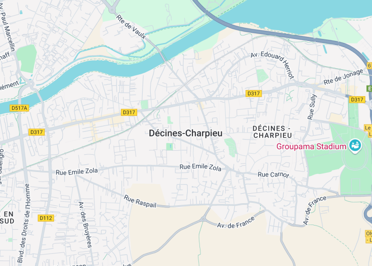 Map of Décines-Charpieu, France