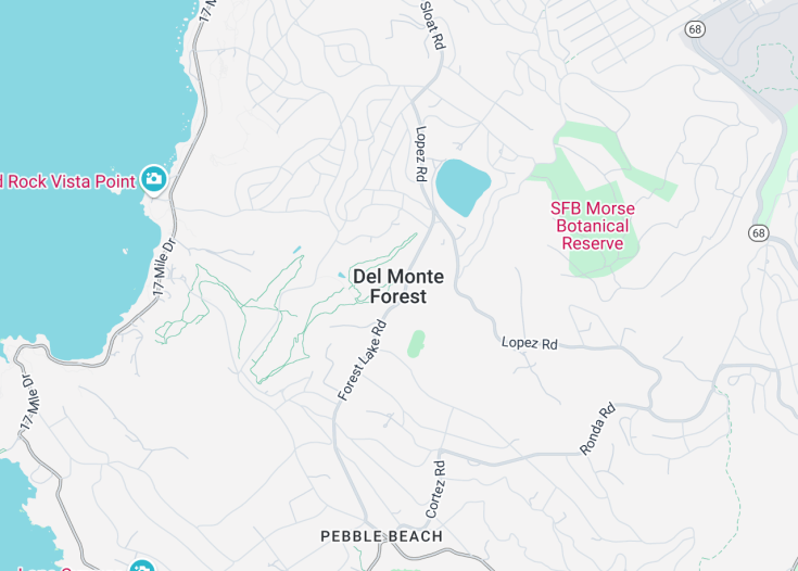 Map of Del Monte Forest, California (USA)