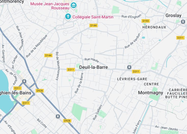 Map of Deuil-la-Barre, France