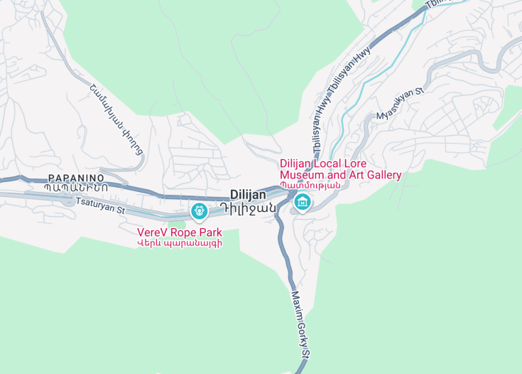 Map of Dilijan, Armenia