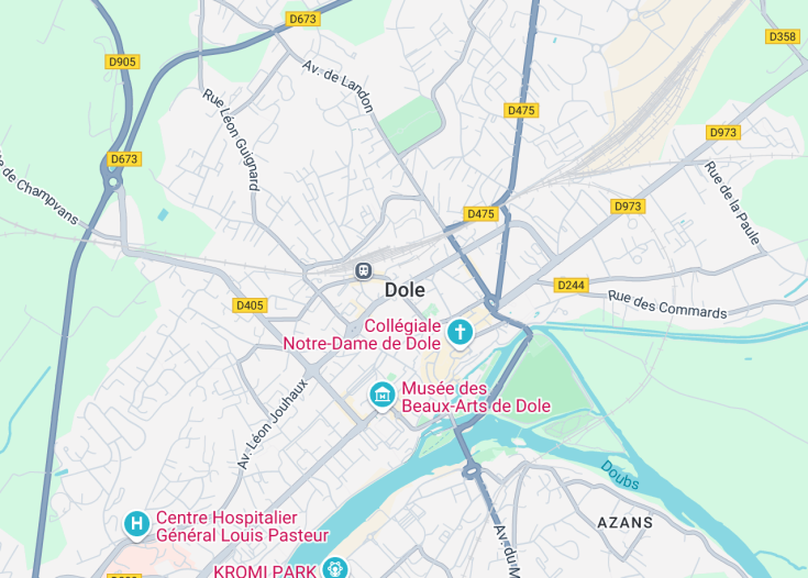 Map of Dole, France