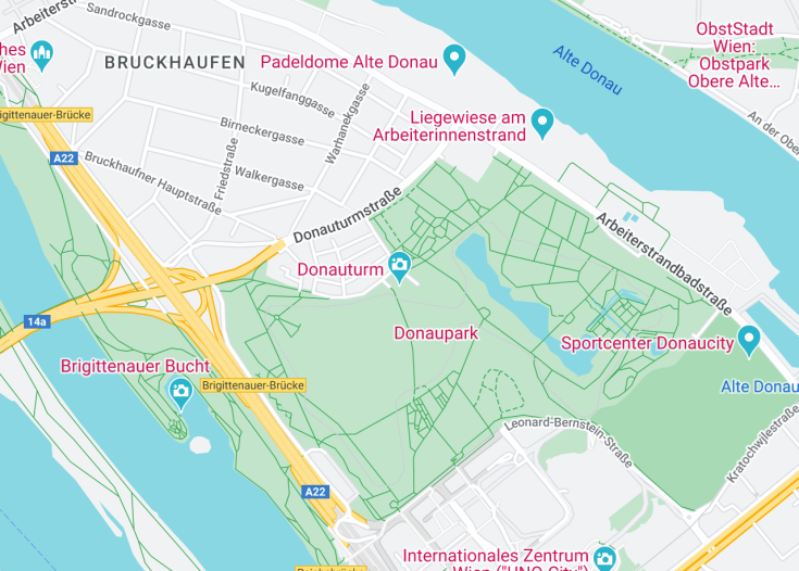 Map of Donauturm, Vienna