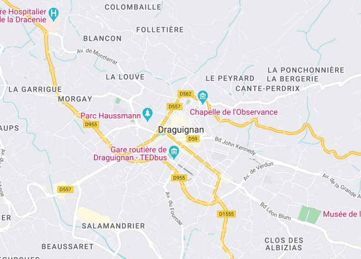 Map of Draguignan, France