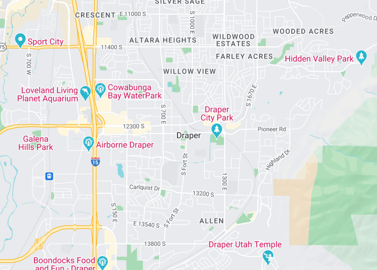 Map of Draper, Utah (USA)