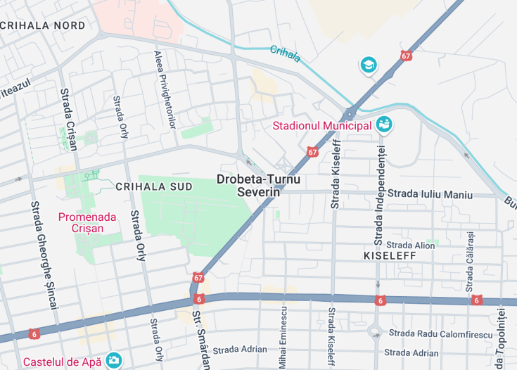 Map of Drobeta-Turnu Severin, Romania