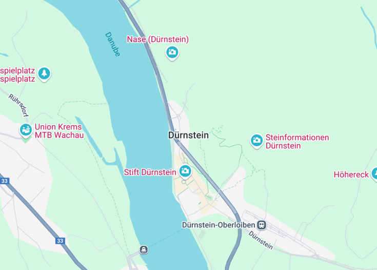 Map of Dürnstein, Austria