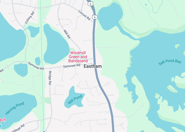 Map of Eastham, Massachusetts (USA)