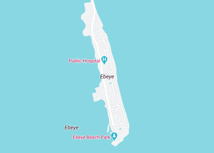 Map of Ebeye, Marshall Islands