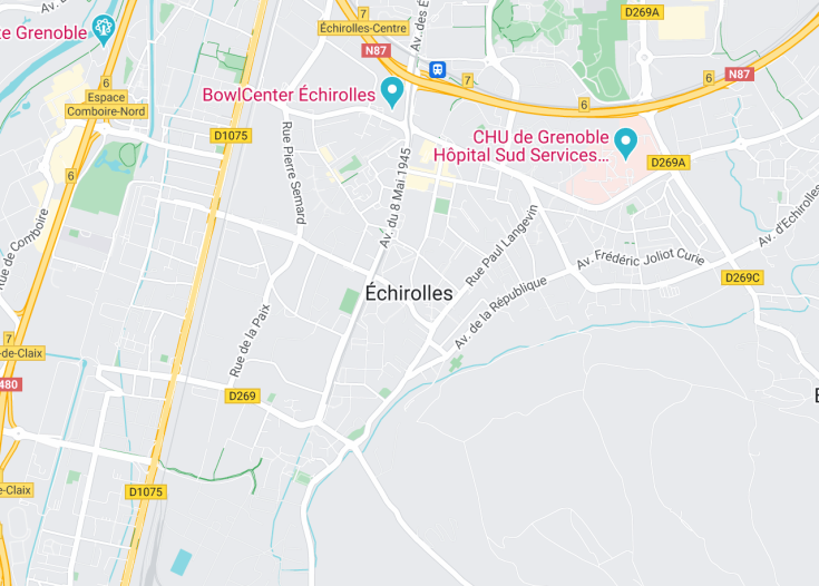 Map of Échirolles, France