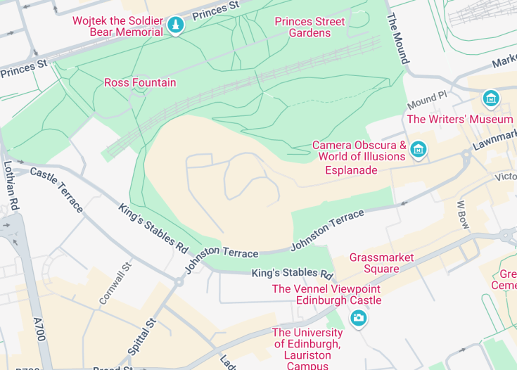 Map of Edinburgh Castle, Edinburgh