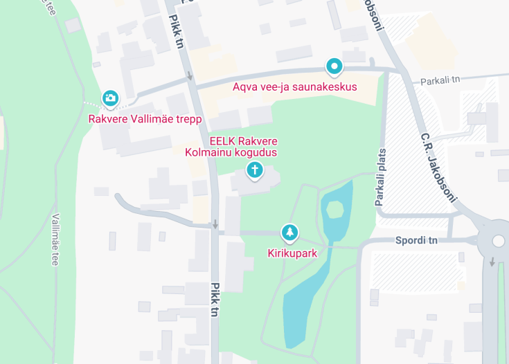 Map of EELK Rakvere Kolmainu kogudus, Rakvere