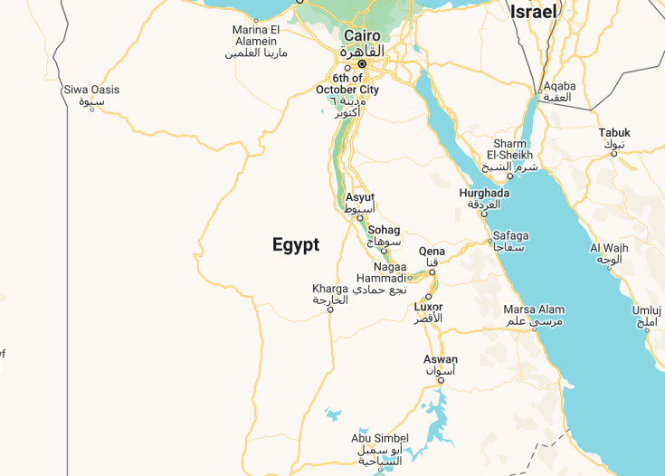 Map of Egypt, 