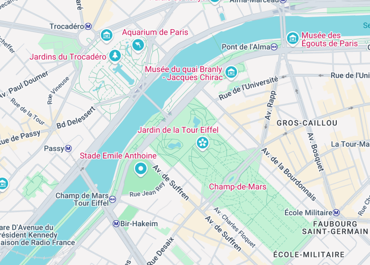 Map of Eiffel Tower 2nd Floor, Paris