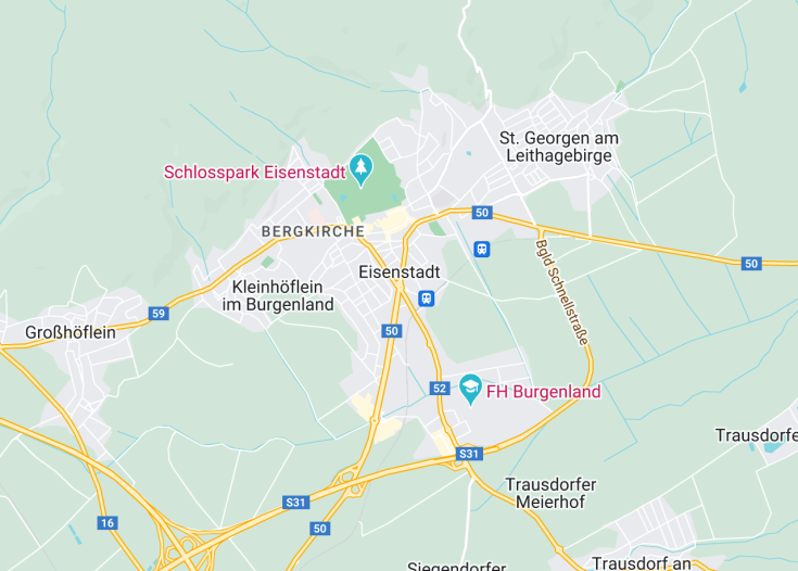 Map of Eisenstadt, Austria