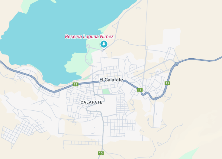 Map of El Calafate, Argentina