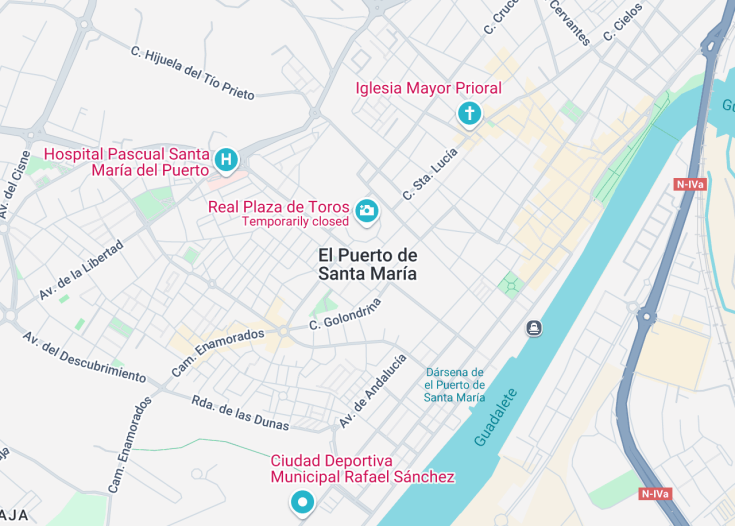 Map of El Puerto de Santa María, Spain