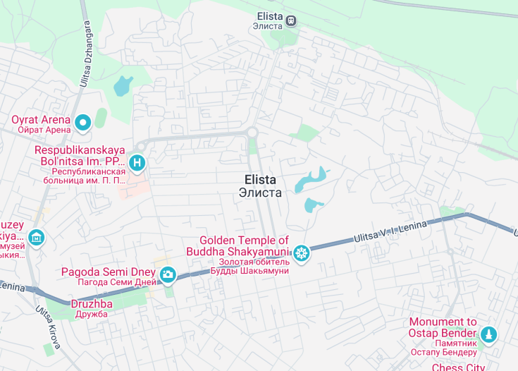 Map of Elista, Russia