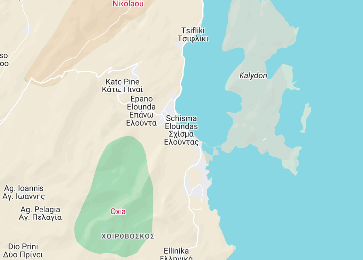 Map of Elounda, Greece