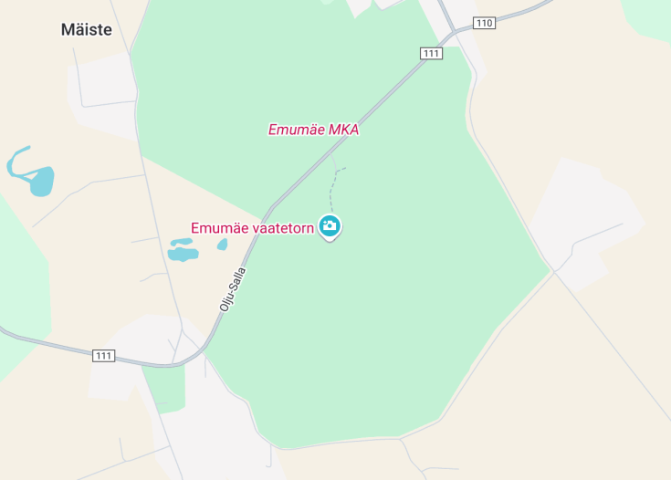 Map of Emumäe vaatetorn, Emumäe