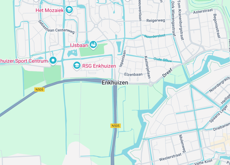 Map of Enkhuizen, Netherlands