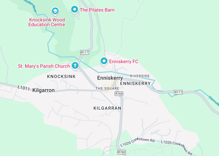 Map of Enniskerry, Ireland