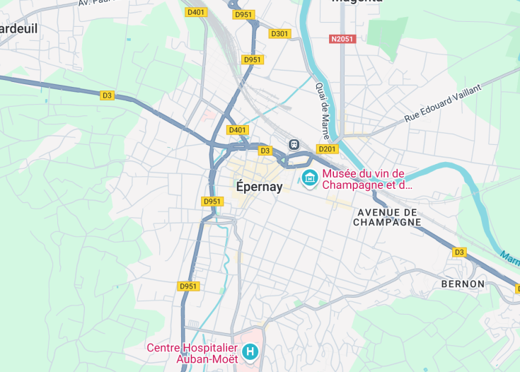 Map of Épernay, France