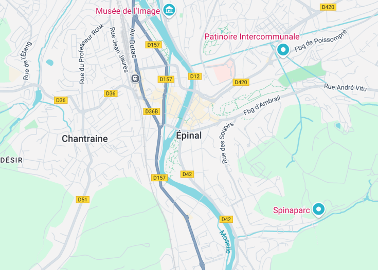 Map of Épinal, France