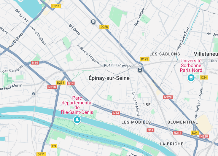 Map of Épinay-sur-Seine, France