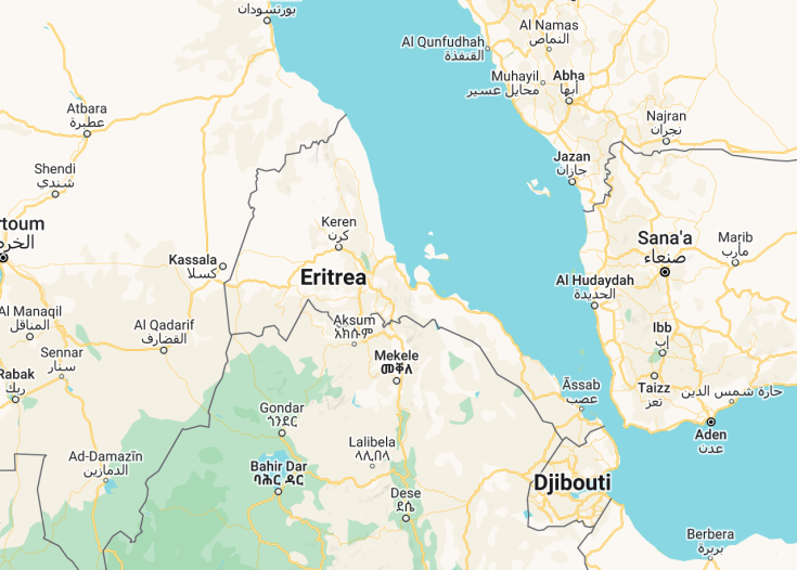 Map of Eritrea, 