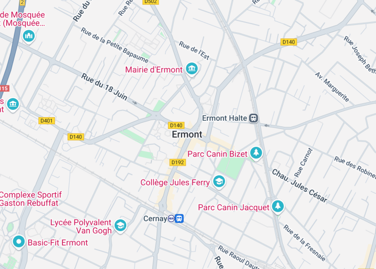 Map of Ermont, France