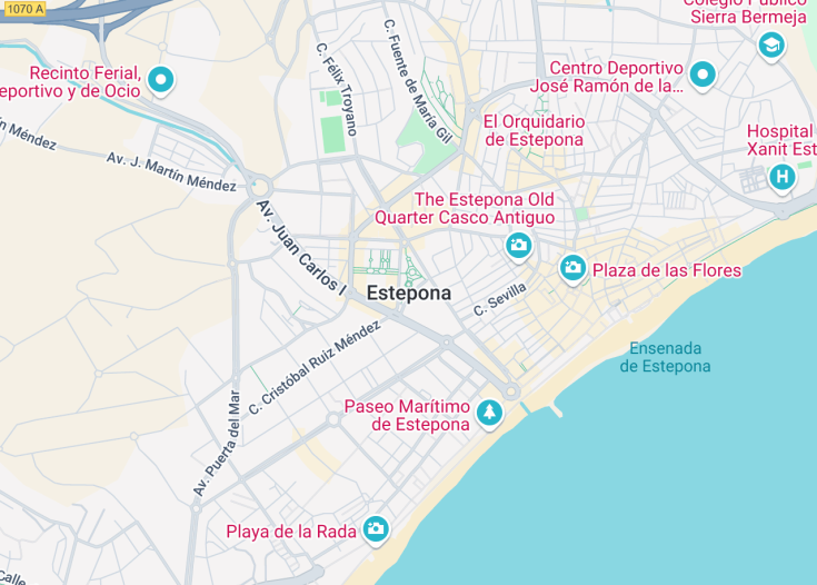 Map of Estepona, Spain