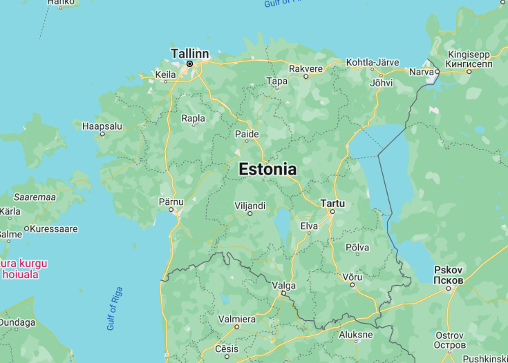 Map of Estonia, 