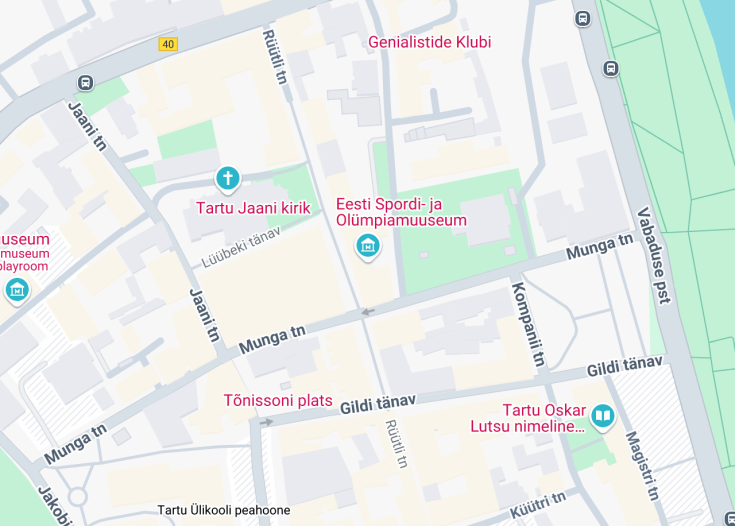 Map of Estonian Sports and Olympic Museum, Tartu