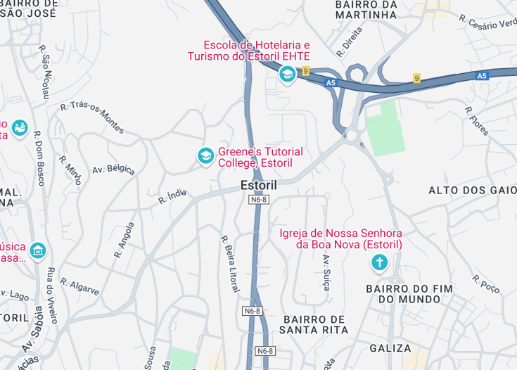 Map of Estoril, Portugal