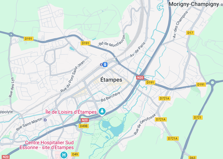 Map of Étampes, France