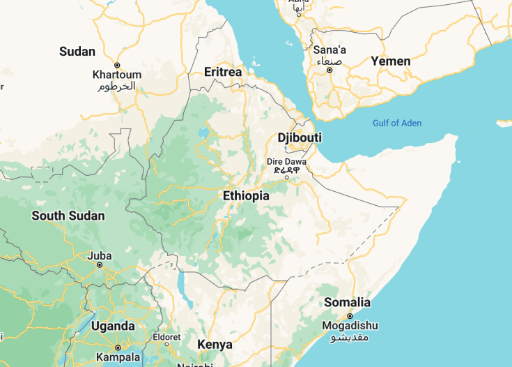 Map of Ethiopia, 