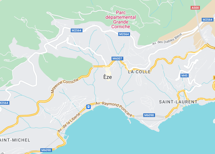 Map of Èze, France