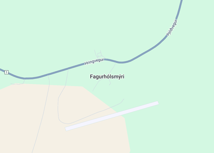 Map of Fagurhólsmýri, Iceland