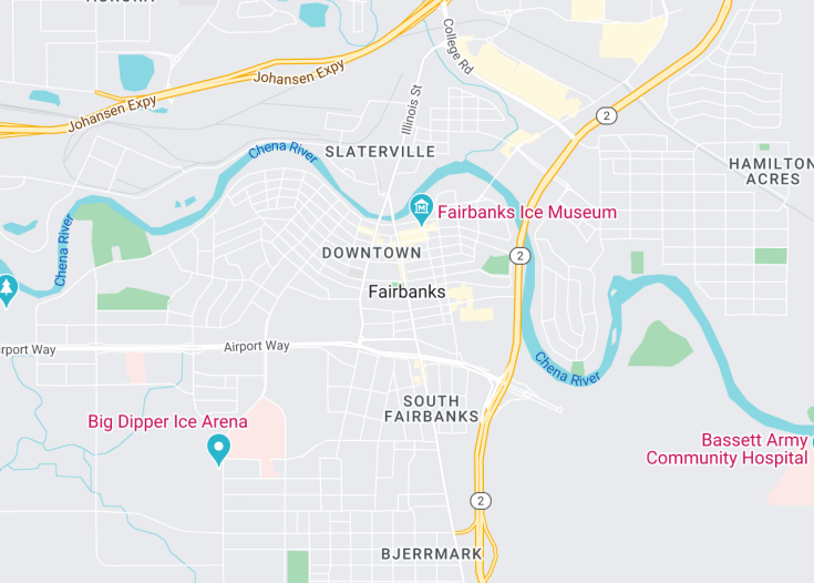 Map of Fairbanks, Alaska (USA)