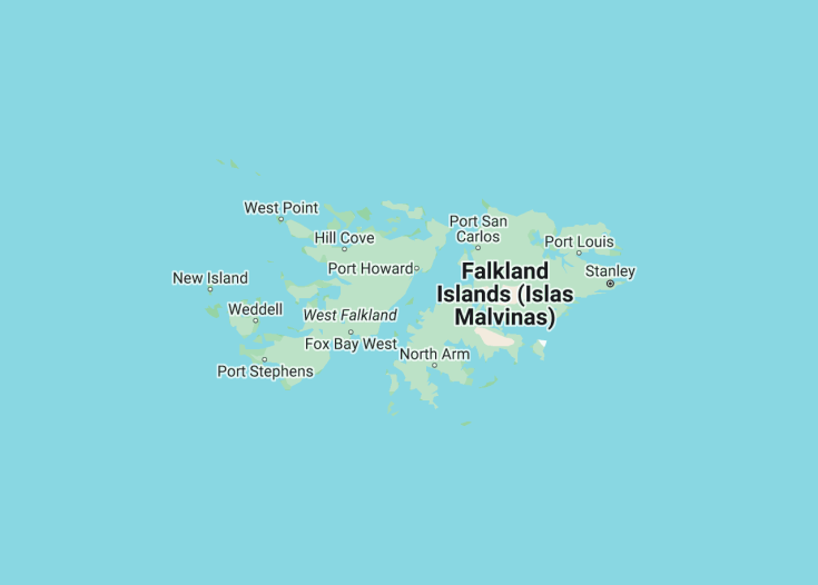 Map of Falkland Islands (United Kingdom), 