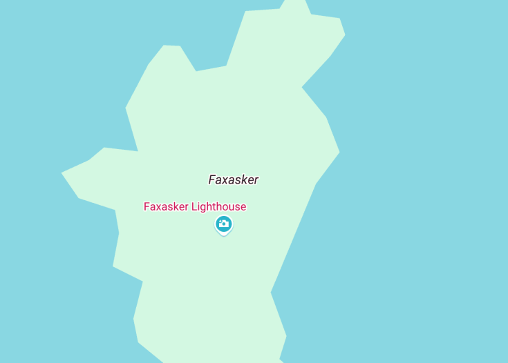 Map of Faxasker island, Vestmannaeyjar (Iceland)