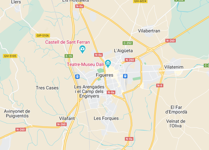 Map of Figueres, Spain