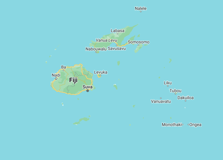 Map of Fiji, 