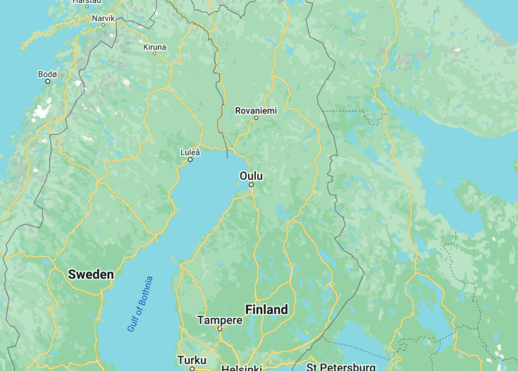 Map of Finland, 